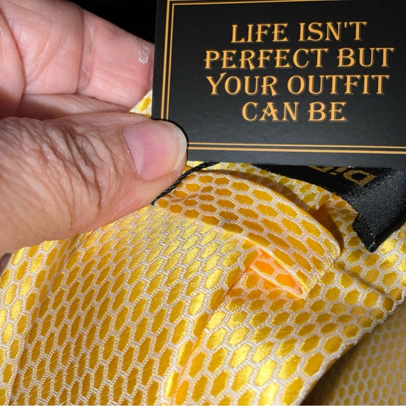 DiBanGu Solid Tie Men's Silk Tie Handkerchief Woven Necktie & Pocket Square NEW - Picture 5 of 16